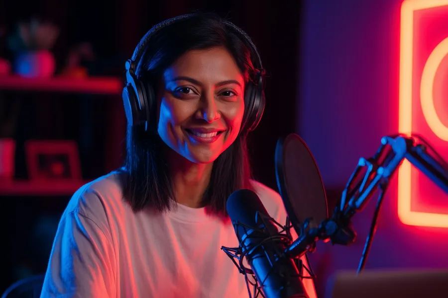 Illuminated Podcast Microphone